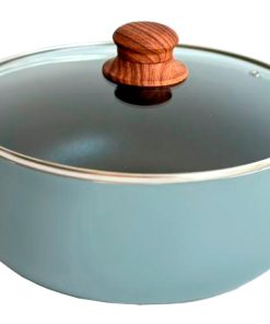 Cacerola Carol 18 Cm Con Tapa De Vidrio Azulino