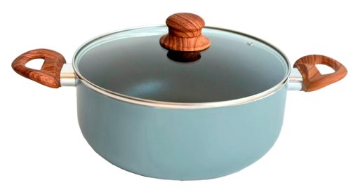 Cacerola Carol 18 Cm Con Tapa De Vidrio Azulino