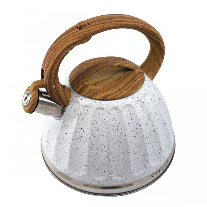 Pava Silbadora Sakura Vicalina Acero 3.2 L Blanca